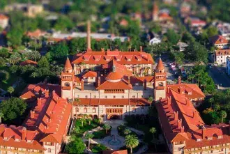 Aerial view of Ponce Hall.