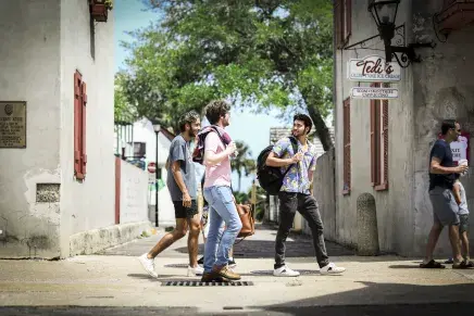 students strolling St. George Street