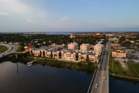 Drone Shot of Campus; FEC and Aware Towers