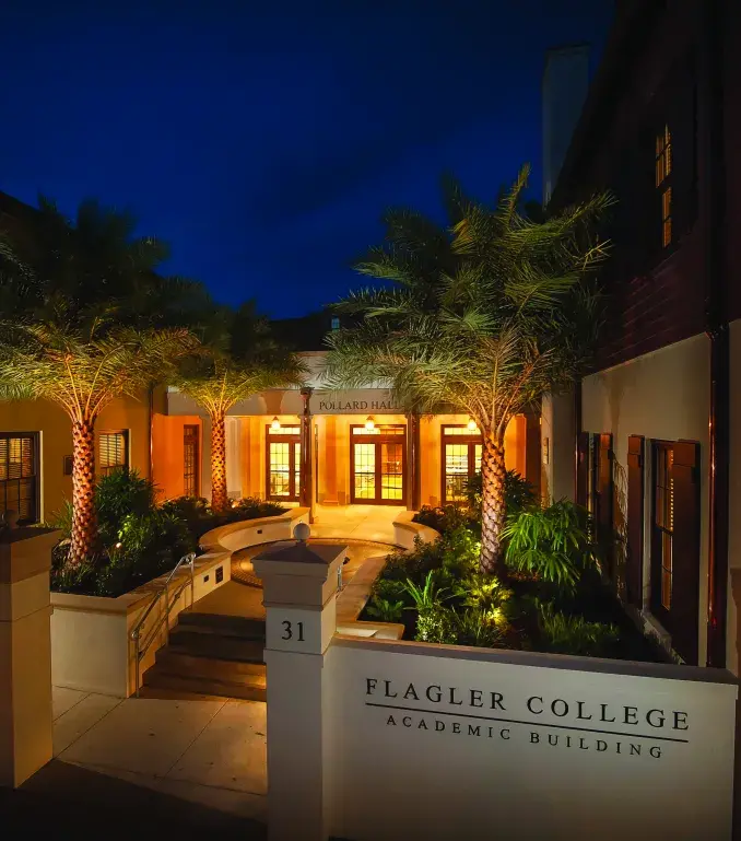 Night view of Pollard Hall