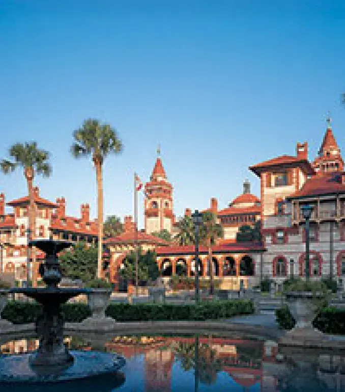 View of the front of Ponce de Leon Hall. 