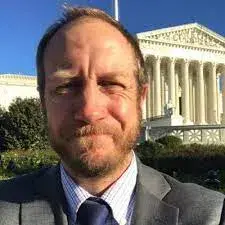 John Fritze in front of the U.S. Supreme Court
